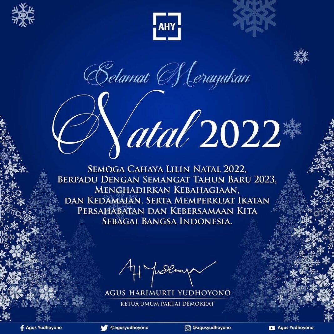 AHY sampaikan ucapan selamat natal