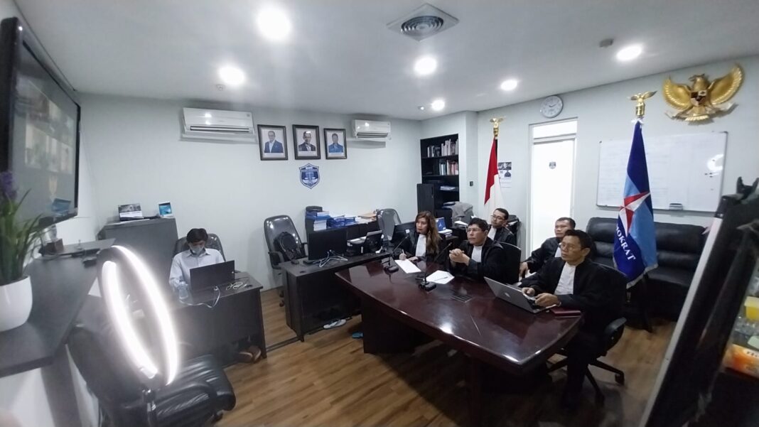Tim BHPP DPP Partai Demokrat menghadiri sidang MK secara online