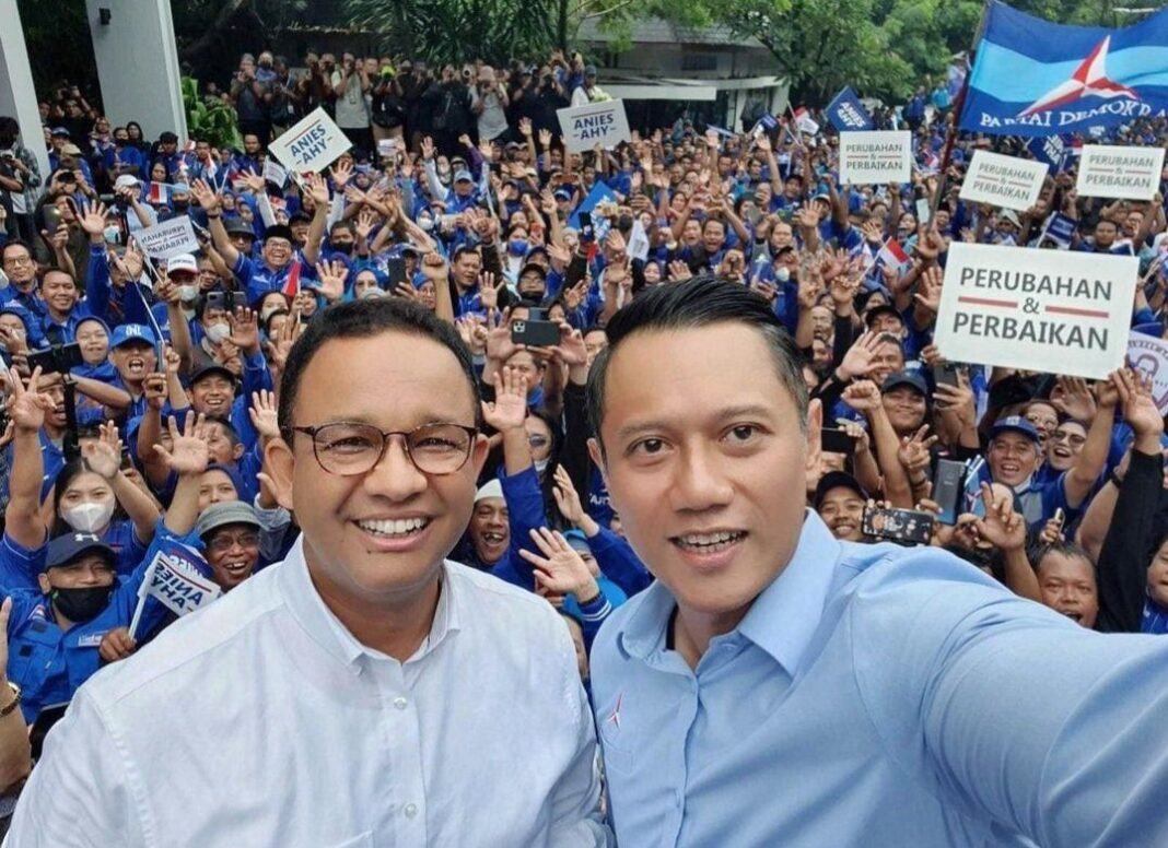 ribuan masa sambut AHY anies baswedan