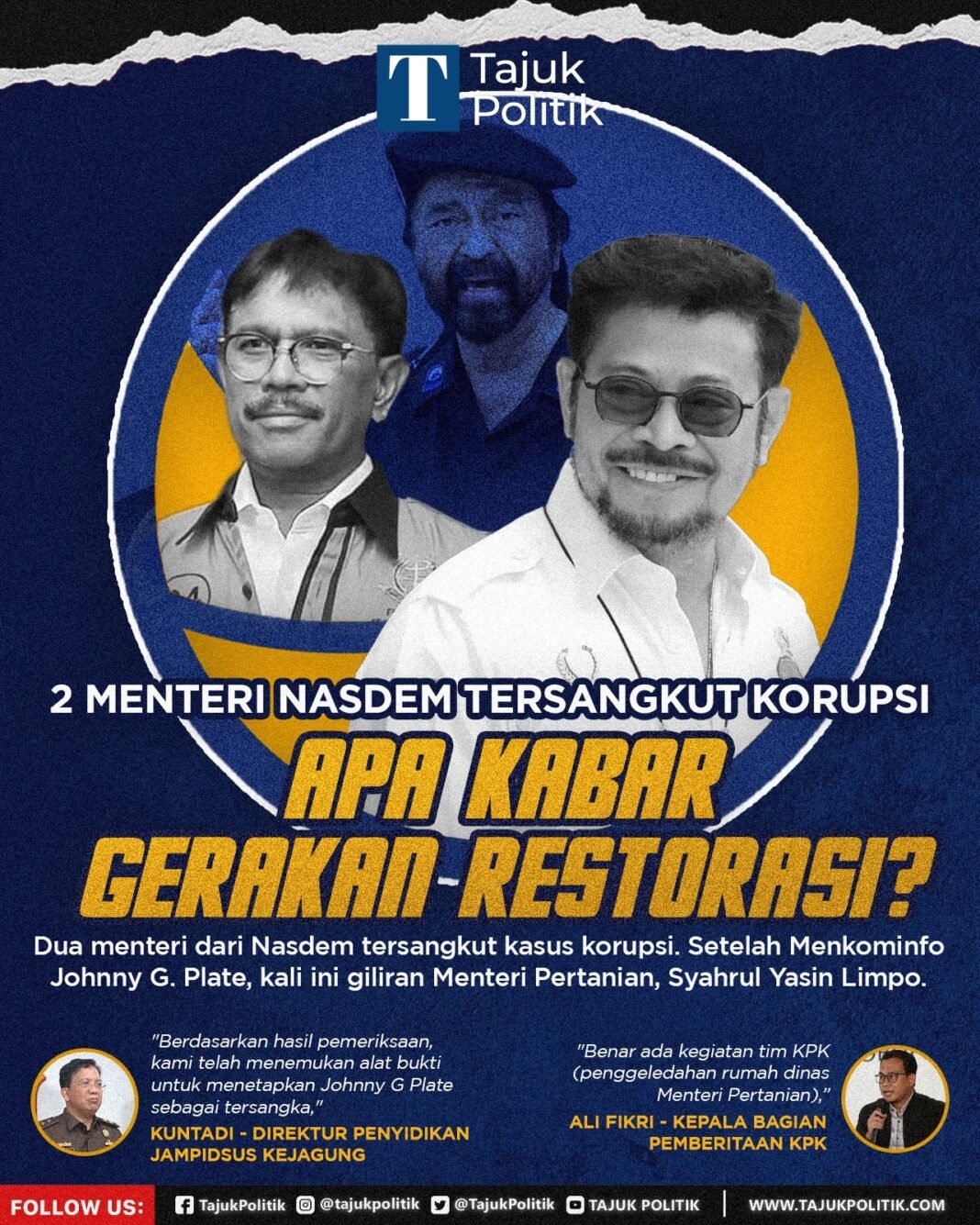 Menteri Nasdem tersangkut korupsi