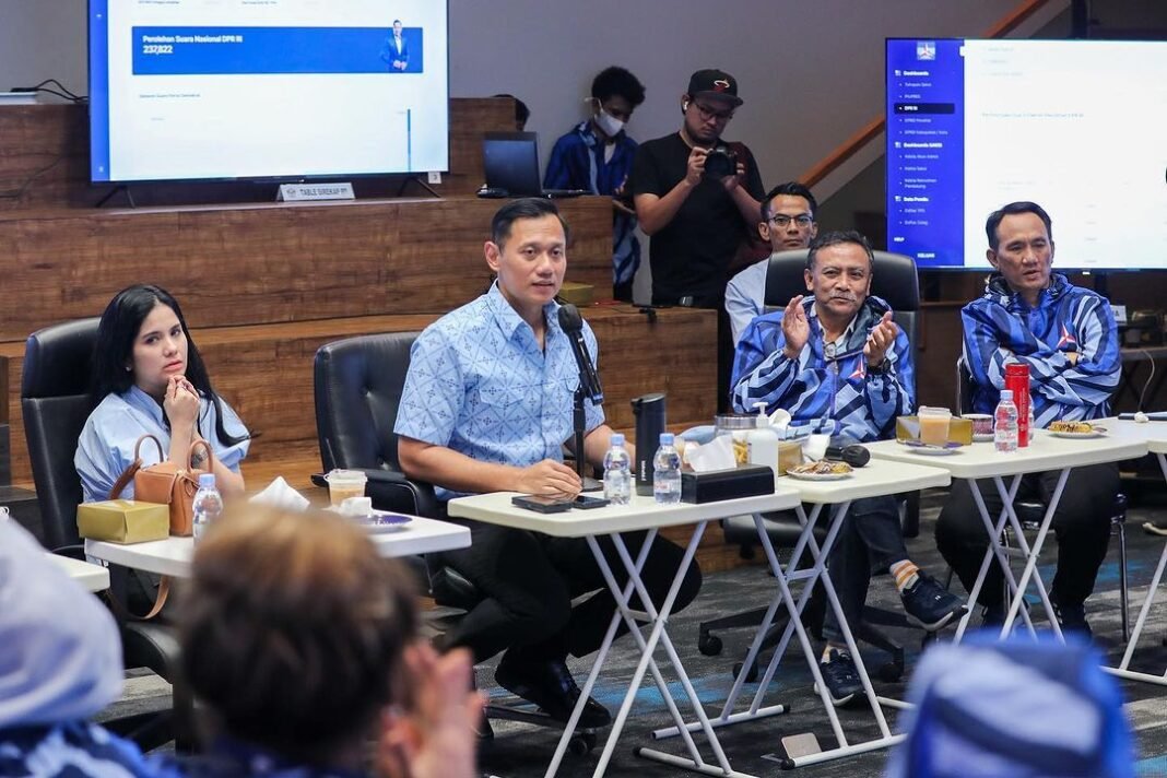 AHY pemilu (2) AHY kawal penghitungan suara