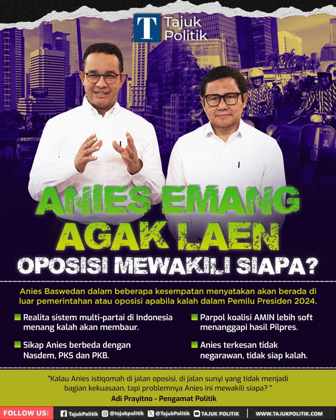 Anies Emang Agak Laen