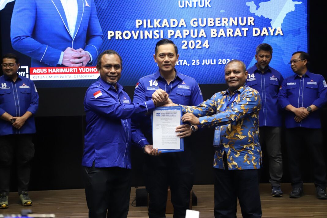 AHY serahkan rekom Gubernur Papua Barat Daya