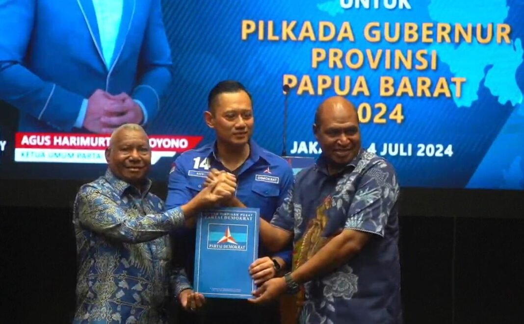 AHY serahkan rekomendasi cagub dan cawagub papua barat