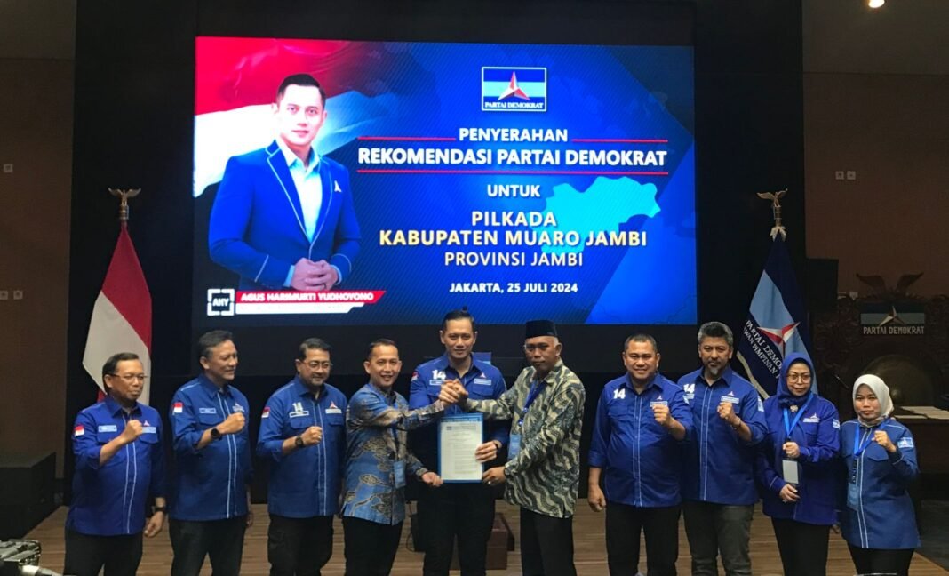 muaro jambi AHy serahkan rekomendasi pilkada muaro jambi