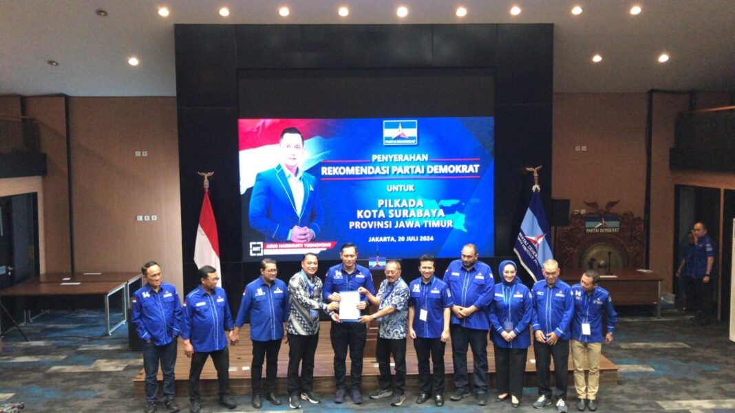 AHY serahkan rekom pilkada surabaya