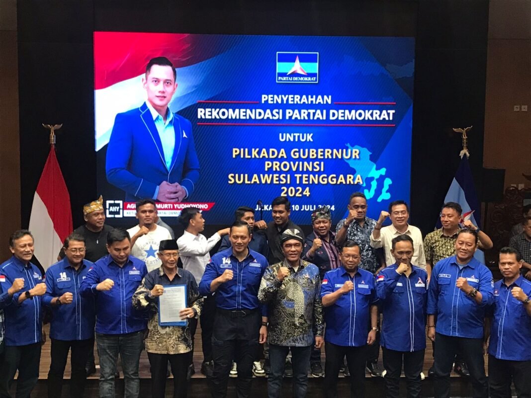 rekomendasi pilgub sultra AHY serahkan rekomendasi pilgub Sultra