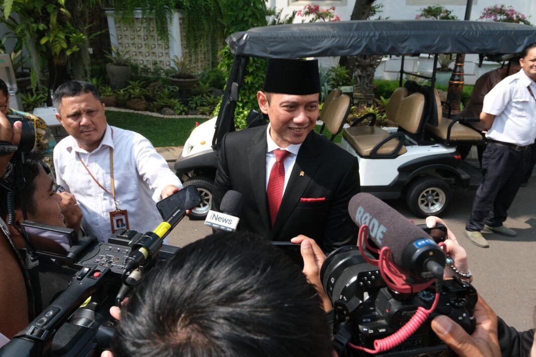 AHY hadiri pelantikan menteri jokowi