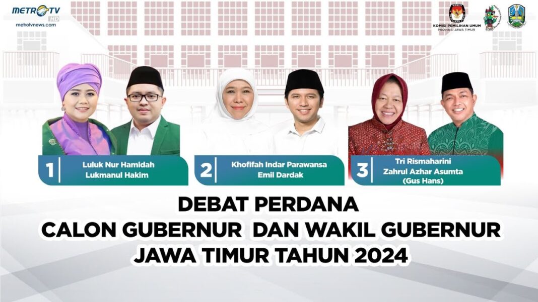Debat Perdana Cagub dan Cawagub Jatim