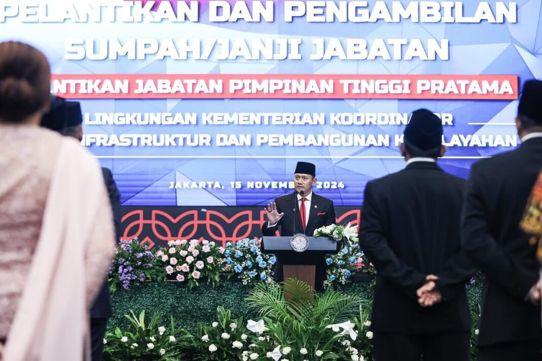 Menko AHY lantik pejabat Kemenko Infrastruktur