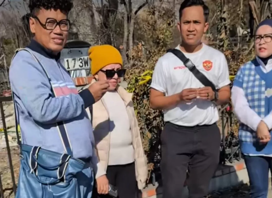 Uya Kuya bikin konten di lokasi kebakaran di Los Angeles