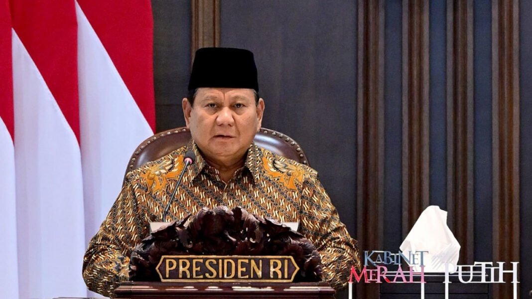 Prabowo Pimpin Rapat Kabinet