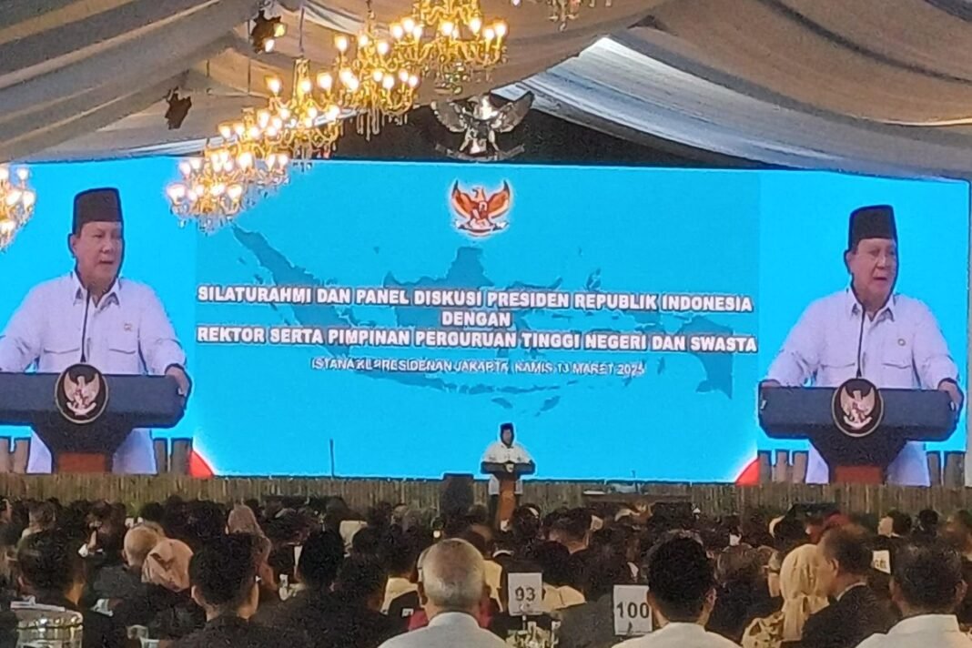 Prabowo diskusi bersama rektor