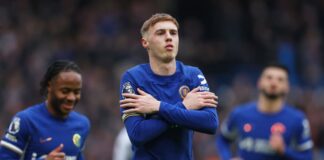 Dikabarkan Hengkang dari Chelsea, Cole Palmer Gabung ke MU? ColePalmer melakukan selebrasi setelah mencetak gol