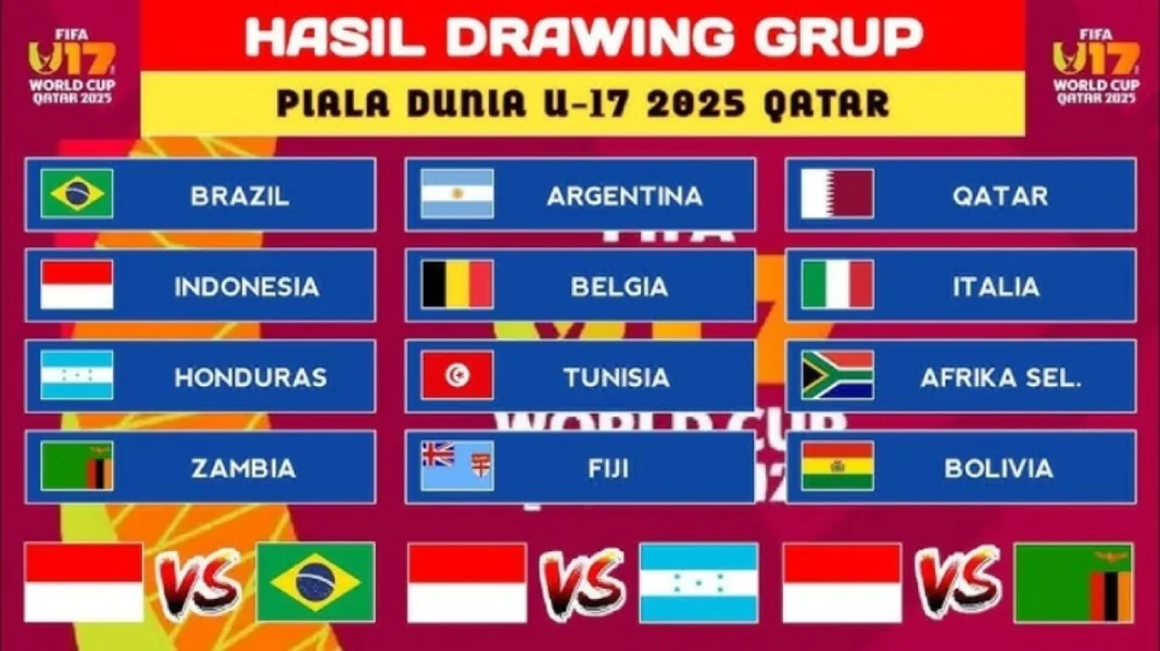Indonesia segrup sama Brazil di Piala Dunia U-17