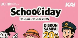 Cara Mendapatkan Diskon Tiket Kereta Api Khusus Libur Sekolah, Berlaku Juni hingga Juli 2025 diskon tarif kereta api schooliday