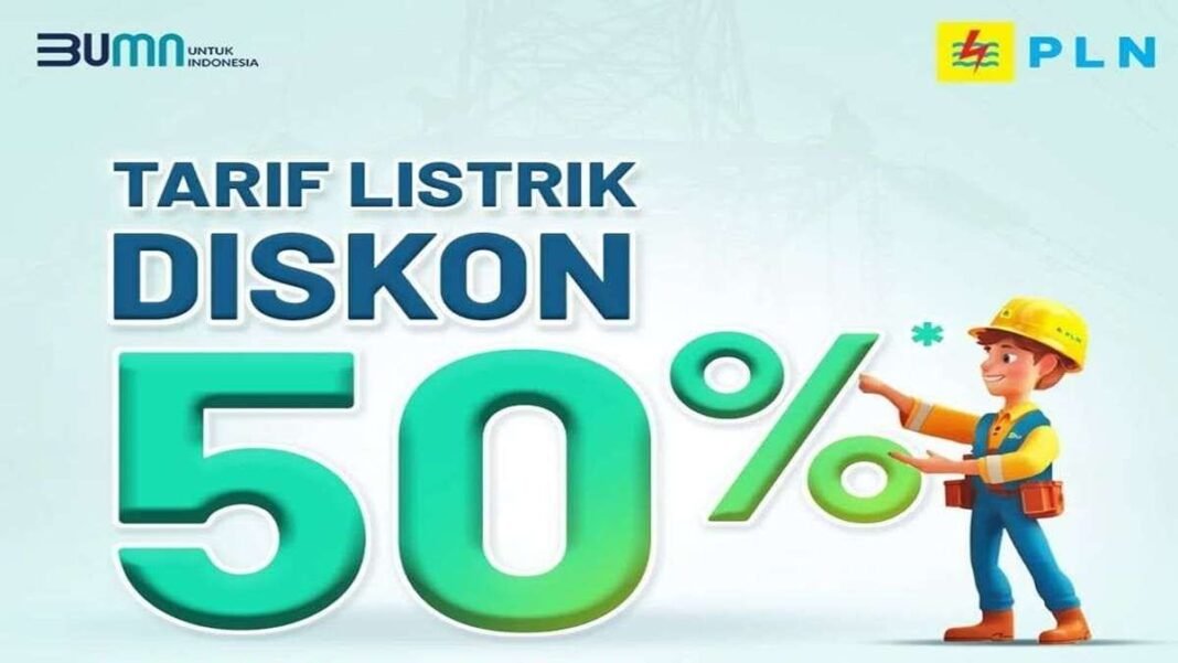 ilustrasi diskon tarif listrik 50 persen ilustrasi diskon tarif listrik 50 persen