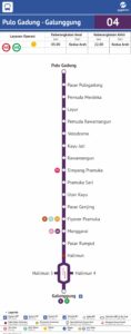 Peta Rute Transjakarta Koridor 4