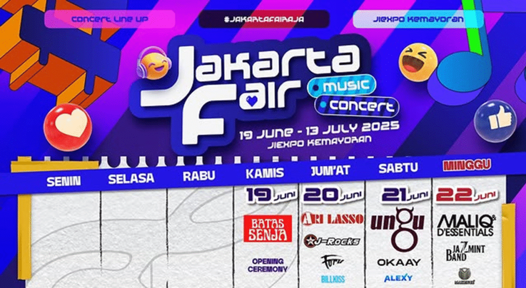 Line up artis di Jakarta Fair 2025