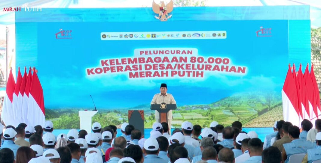 Prabowo luncurkan 80.000 koperasi merah putih Prabowo luncurkan 80.000 koperasi merah putih