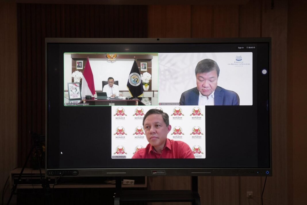 Pertemuan virtual Menteri Transmigrasi Indonesia dan Menhan Singapura