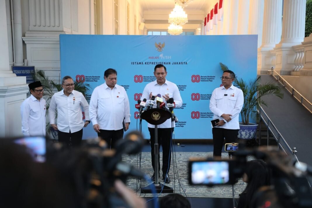 AHY usai Sidang Kabinet Paripurna di Istana Negara
