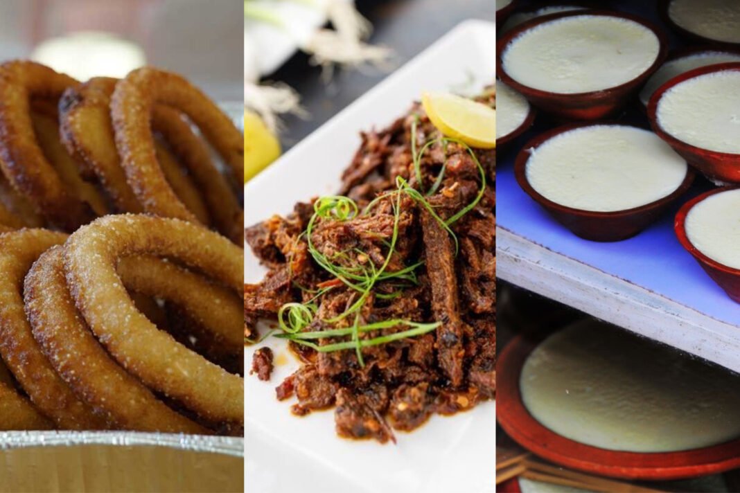 Beberapa jenis makanan khas Nepal.