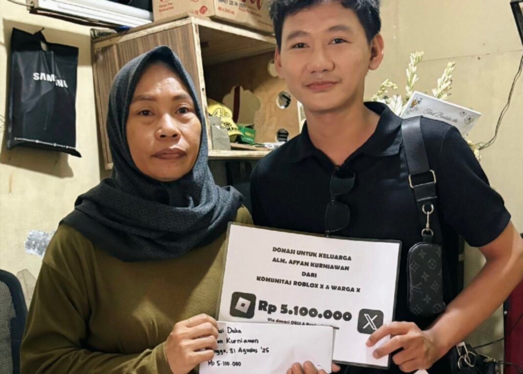 Komunitas Roblox kumpulkan dana untuk bantu keluarga Affan Kurniawan.