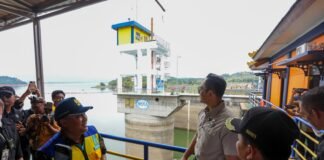 Menko AHY meninjau Bendungan Jatigede di Kabupaten Sumedang Jawa Barat