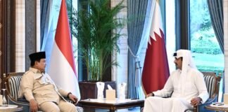 Prabowo Subianto bertemu Emir Qatar di Istana Lusail Doha