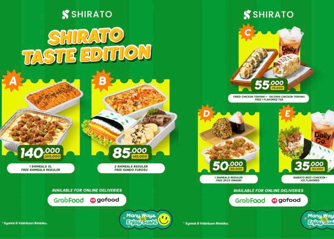 promo spesial bertajuk Shirato Taste Edition: Good Taste, Better Deal.