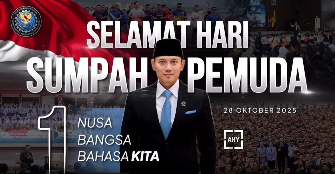 AHY Peringati Sumpah Pemuda 2025, Ini Pesan Menko AHY untuk Generasi Muda Indonesia