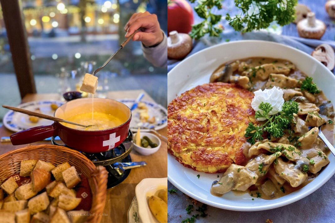 Ilustrasi kuliner khas Swiss yang dapat dicoba ketika berkunjung. Ilustrasi kuliner khas Swiss yang dapat dicoba ketika berkunjung.