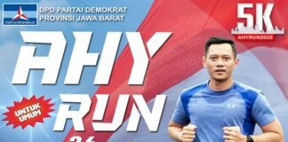 AHY RUN 2025 akan digelar di Bandung pada 26 Oktober 2025, dihadiri langsung oleh AHY. Peserta bisa ikut gratis dan berpeluang mendapatkan hadiah umroh serta ribuan doorprize menarik.