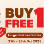 Promo Buy 1 Get 1 Free Coffee di Family Mart FamilyMart menghadirkan promo Buy 1 Get 1 Free untuk menu hot dan iced coffee ukuran large.
