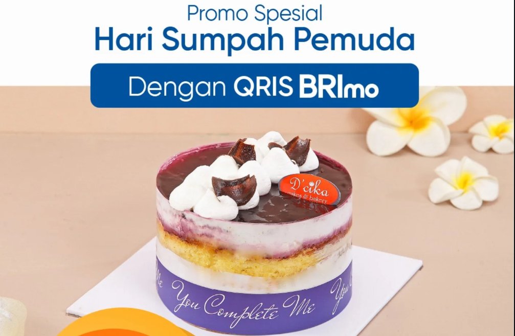 Promo Cashback dari D’cika Cakes & Bakery Spesial Hari Sumpah Pemuda. Promo Cashback dari D’cika Cakes & Bakery Spesial Hari Sumpah Pemuda.
