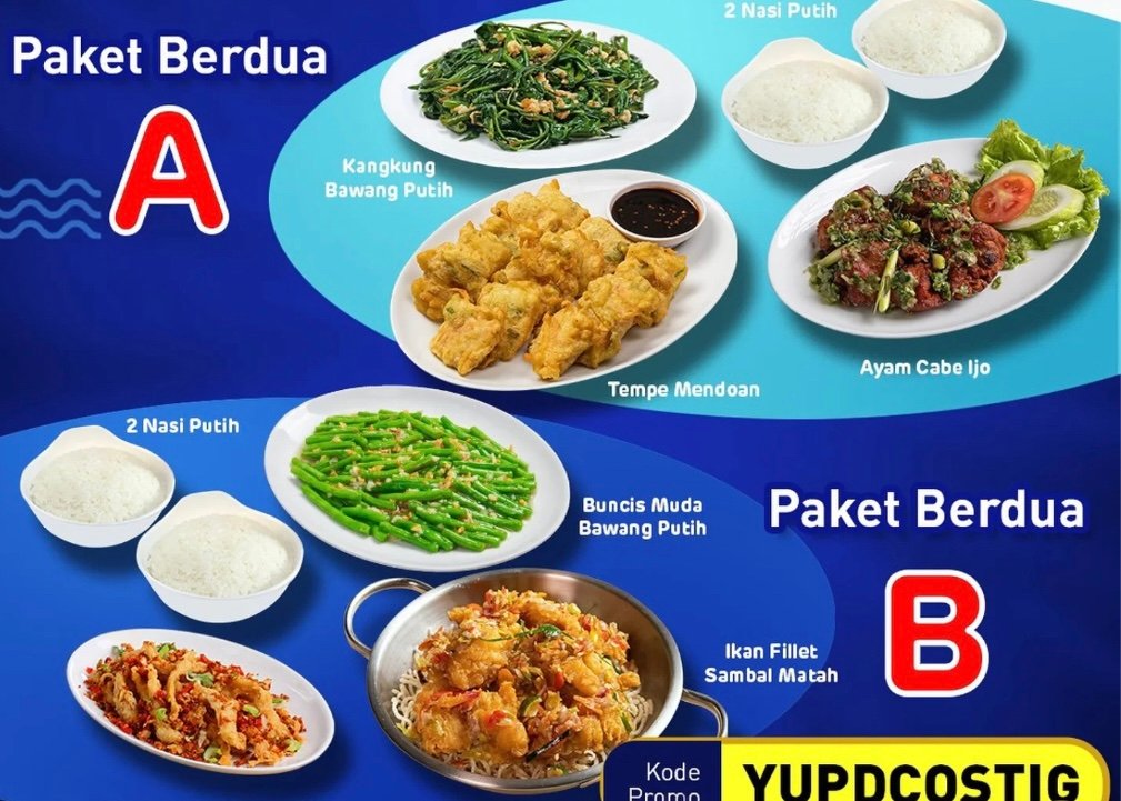 D’Cost hadirkan promo makan berdua cuma Rp 29.000. D’Cost hadirkan promo makan berdua cuma Rp 29.000.
