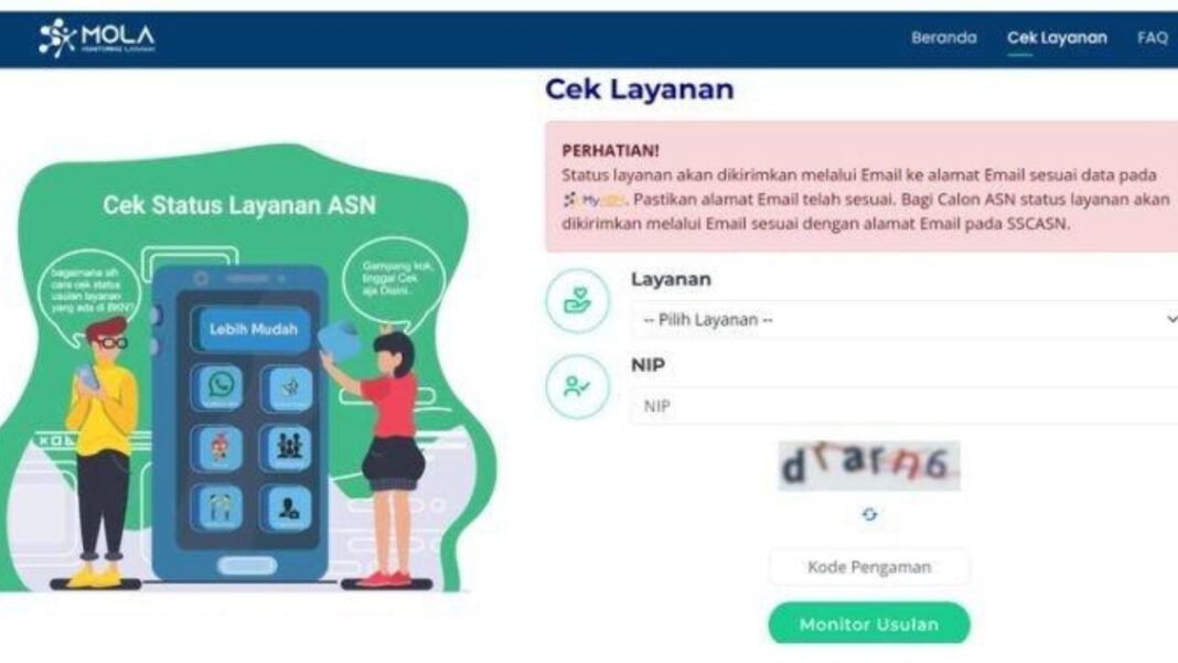 Mola BKN Cek Status NIP PPPK Paruh Waktu Melalui Mola BKN, Begini Caranya
