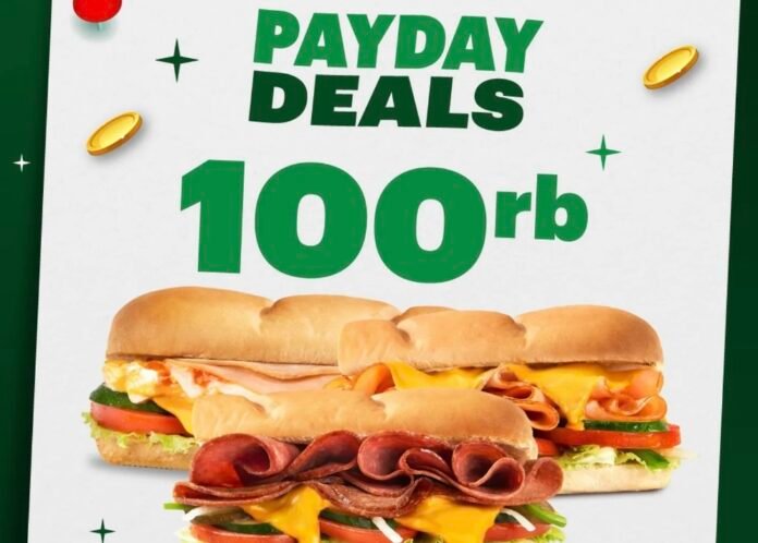 Promo 3 Sandwich 6-Inch Hanya Rp100.000 di Subway Indonesia.