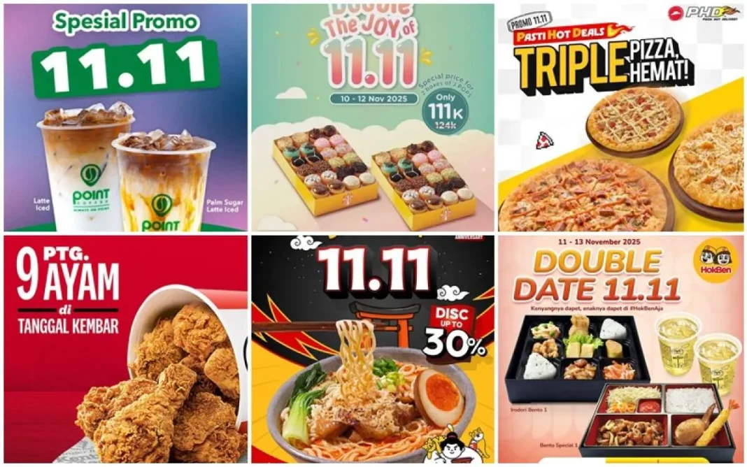 Serbu Sekarang! Promo 11.11 JCO hingga HokBen, Harga Mulai Rp11.000!