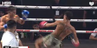 Tangkapan Layar Wayan vs Sopiyan. Sopiyan yang mewakili HSS berhasil menang mengejutkan