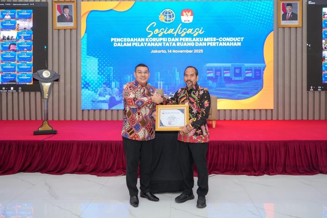 Kementerian ATR/BPN dan KPK Gelar Sosialisasi Antikorupsi untuk Perkuat Integritas Layanan Pertanahan