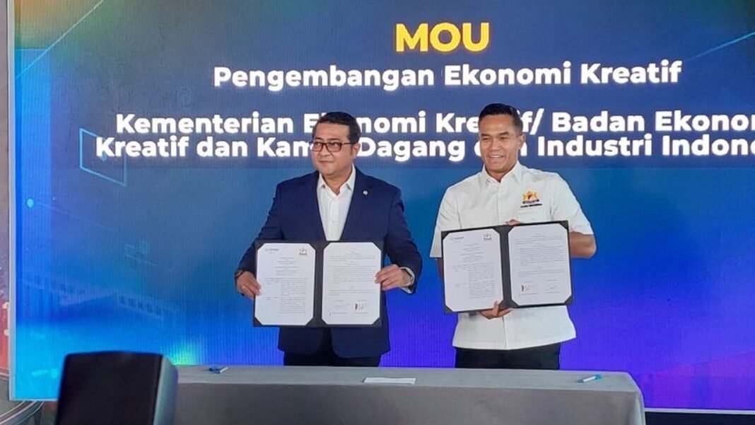 Perkuat Ekosistem Ekonomi Kreatif, Kemenekraf dan KADIN Tandatangani MoU