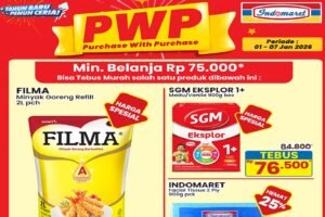 Banner produk diskon dalam paket promo PWP Indomaret yang bisa didapatkan konsumen dalam promo Indomaret terbaru 2026 di awal pekan pertama Januari bulan ini. OFFICIAL INSTAGRAM  INDOMARET @INDOMARET/REPRO