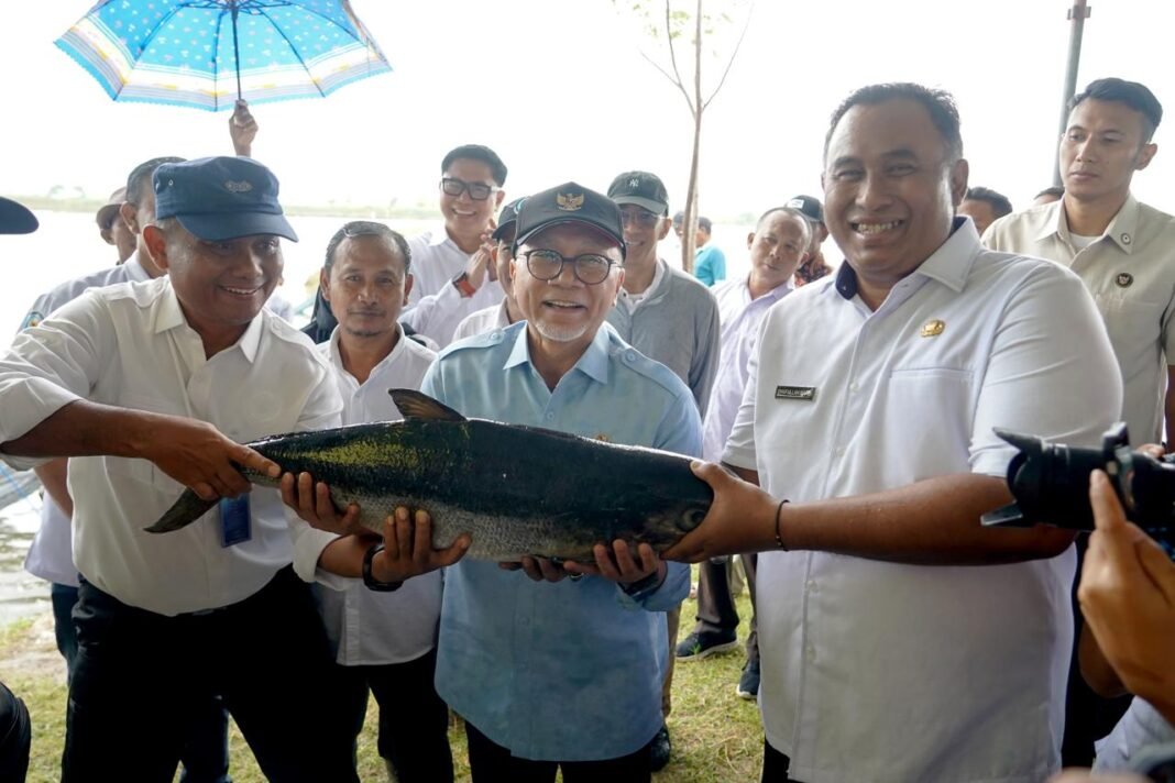 Dorong Swasembada Pangan dan Energi, Zulhas Tinjau Kampung Bandeng di Gresik