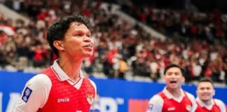 Punggawa Timnas Indonesia berselebrasi usai mencetak gol ke gawang lawan di ajang Piala Asia Futsal 2026, beberapa hari ini. Sabtu (7/2/2026) hari ini, Timnas Futsal akan menjalani laga Grand iFinal AFC Futsal Asian Cup 2026, di mana laga Indonesia Vs Iran itu akan digelar di Indonesia Arena, Jakarta Sabtu nanti malam mulai jam 19.00 WIB. OFFICIAL INSTAGRAM TIMNAS FUTSAL INDONESIA / REPRO