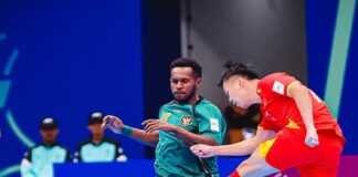 Indonesia Lolos Final Piala Asia Futsal 2026! Skor Akhir Vs Jepang Bawa Timnas tantang Iran Rebutan Juara Pemain Timnas Futsal Indonesia, Brian Ick memblok tendangan lawan dalam pertandingan AFC Futsal Asian Cup 2026 beberapa hari lalu. Menjalani duel Babak Semifinal melawan tim kuat Jepang pada Kamis (5/2/2026) tadi malam, Timnas Futsal Indonesia berhasil Lolos ke Final ! OFFICIAL INSTAGRAM TIMNAS FUTSAL INDONESIA/REPRO