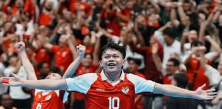 Pemain Tiimnas Futsal Indonesia berselebrasi usai mencetak gol di Pertandingan Piala Asia Futsal 2026, beberapa hari lalu.Kelar laga Final AFC Futsal 2026 antara Indonesia Vs Iran, Sabtu (7/2/2026) sehari lalu, Skuad Garuda asuhan Coach Hector Souto itu sudah diinanti sejumlah event akbar. OFFICIAL INSTAGRAM TIMNAS FUTSAL INDONESIA / REPRO