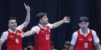 Pemain Timnas Indonesia selebrasi usai cetak gol di laga Piala Asia Futsal 2026, Februari 2026 kemarin. Inilha update ranking FIFA Timnas Indonesia terbaru. OFFICAIL INSTAGRAM TIMNAS FUTSAL INDONESIA /REPRO