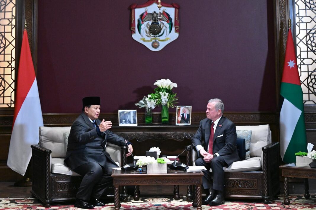 Bertemu Raja Yordania, Presiden Prabowo Tegaskan Komitmen Indonesia Bela Palestina